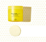 ProtoClinical k-beauty [so natural] Yellow Cica Pore Clear Pad 70ea 140ml pastel yellow and blue product graphic with a soft central block