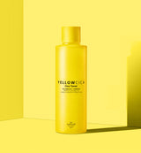 ProtoClinical k-beauty [so natural] Yellow Cica Toner 260ml shown in two tall yellow package views side by side on a bright yellow background