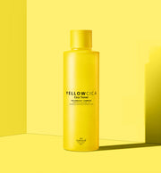 ProtoClinical k-beauty [so natural] Yellow Cica Toner 260ml shown in two tall yellow package views side by side on a bright yellow background