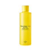 ProtoClinical k-beauty [so natural] Yellow Cica Toner 260ml shown as a single upright yellow bottle centered on a white background with pale blue side bands