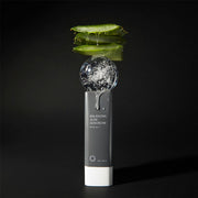 ProtoClinical k-beauty BLACK MONSTER Balancing Aloe Sun Cream 50ml single upright dark sunscreen tube with a pale center label on a black background.