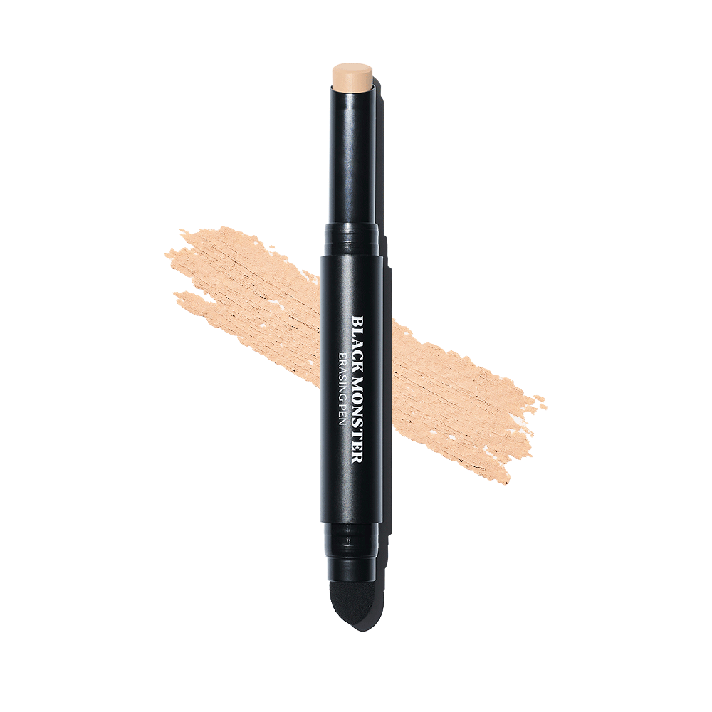 ProtoClinical k-beauty BLACK MONSTER Erasing Pen Concealer single upright beige concealer pen package centered on a white background