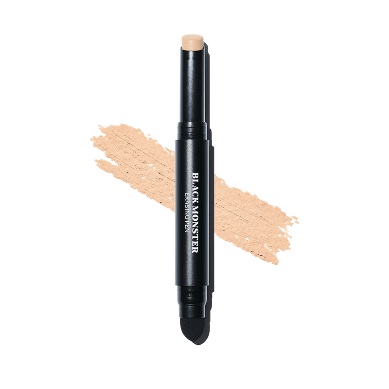 ProtoClinical k-beauty BLACK MONSTER Erasing Pen Concealer single upright beige concealer pen package centered on a white background
