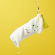 ProtoClinical k-beauty yellow beauty graphic with soft white highlights on a bright yellow background.