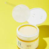 ProtoClinical k-beauty yellow-green beauty graphic with soft white highlights and a pale gray center.