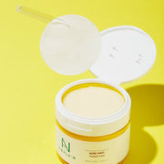 ProtoClinical k-beauty yellow-green beauty graphic with soft white highlights and a pale gray center.