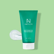 ProtoClinical k-beauty turquoise beauty product packaging on a soft yellow-green background.