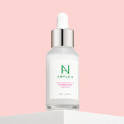 ProtoClinical k-beauty pastel peach beauty graphic with a soft mint accent on a light background.