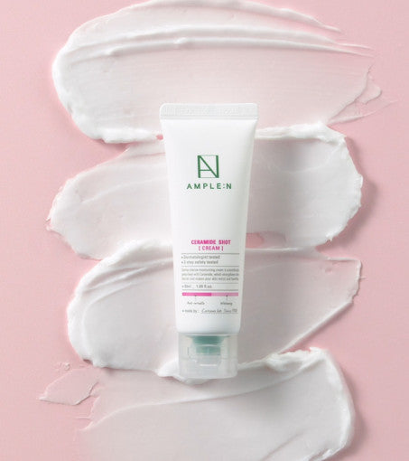 ProtoClinical k-beauty cosmetic packaging in muted rose tones on a light background.