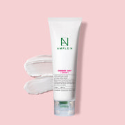 ProtoClinical k-beauty cosmetic packaging in soft pink and beige tones on a light background.