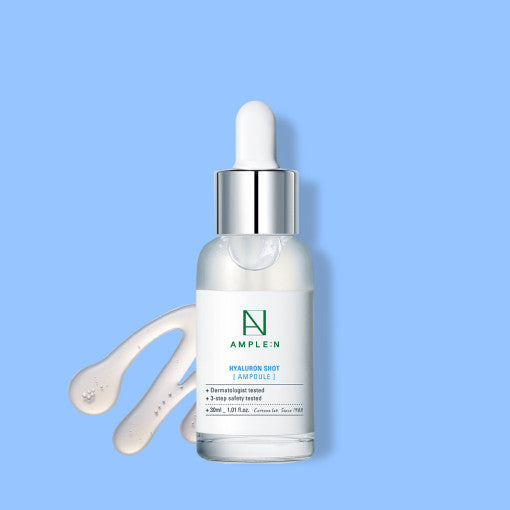 ProtoClinical k-beauty soft blue gradient beauty graphic on a light background.