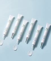 ProtoClinical k-beauty pale blue beauty graphic with a muted gray horizontal band.