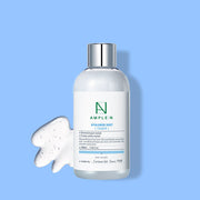 AMPLE:N Hyaluron Shot Toner 220ml by ProtoClinical displayed in retail-style toner packaging on a white background, highlighting the bottle and label presentation for a k-beauty skincare routine.
