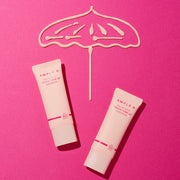 AMPLE:N Solar Shot Peach Tone Up Suncream 40ml by ProtoClinical shown in front-facing suncream packaging on a clean white background, highlighting the peach tone-up sunscreen tube for a k-beauty skincare routine.