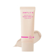 AMPLE:N Solar Shot Peach Tone Up Suncream 40ml by ProtoClinical presented in a square product image with the peach tone-up suncream centered on a light background for a k-beauty skincare routine.