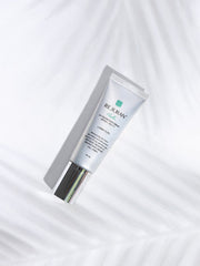 ProtoClinical k-beauty soft gray beauty graphic with a rounded central silhouette on a light background.