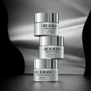 ProtoClinical k-beauty dark beauty packaging silhouette with silver central highlights on a black background.