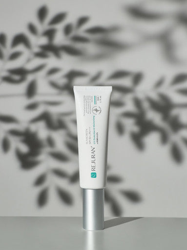 ProtoClinical k-beauty gray beauty graphic with darker side blocks and a pale center on a light background.