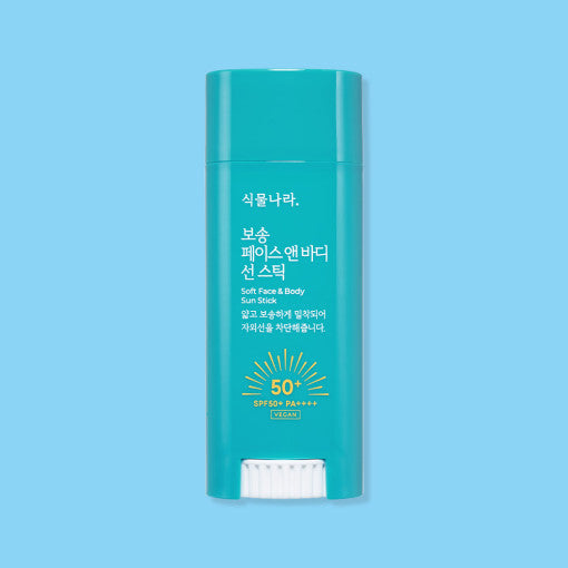 ProtoClinical k-beauty Shingmulnara Oxygen Water Face & Body Sun Stick SPF50+PA++++ 30g single upright sun stick package centered on a light background.