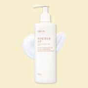 ProtoClinical k-beauty Shingmulnara White Rice Bright Tone Lotion 300ml in a single centered upright packshot with soft beige-pink tones and pale yellow side shading on a light background