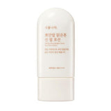ProtoClinical k-beauty Shingmulnara White Rice Bright Tone Sun Gel Lotion 60ml SPF50+ PA++++ multiple warm gold and honey-toned gel lotion packages arranged side by side on a golden background.