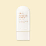 ProtoClinical k-beauty Shingmulnara White Rice Bright Tone Sun Gel Lotion 60ml SPF50+ PA++++ multiple warm gold and honey-toned gel lotion packages arranged side by side on a golden background.