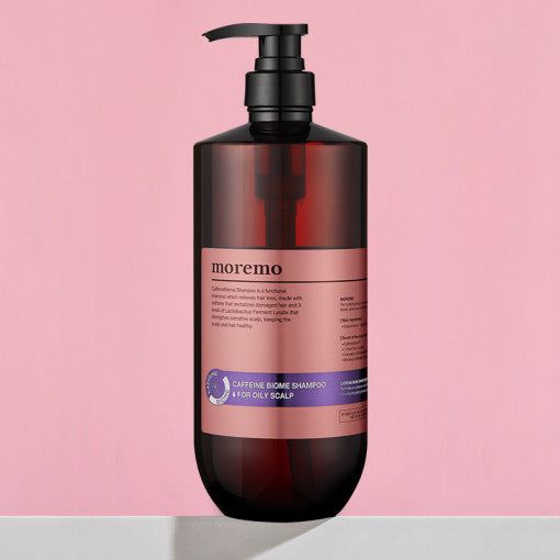 ProtoClinical k-beauty moremo Caffeine Biome Shampoo 1000ml single shampoo bottle packshot on a clean white background