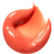 ProtoClinical k-beauty peripera Heart Jam Glow Lip bright coral lip-shaped swatch on a pale aqua and white background