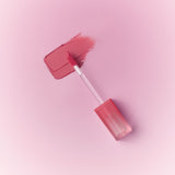 ProtoClinical k-beauty peripera Over Blur Tint 3.5g single mauve lip tint swatch with a deeper lower blur on a pale pink background