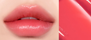 ProtoClinical k-beauty peripera PERIPERA Water Bare Tint single wide lip tint swatch with a deep berry center and bright pink edge on a pale background