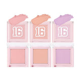 ProtoClinical k-beauty 16BRAND MINI MINI BLUSHER (3colors) single mini blush compact in a square product packshot