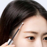 ProtoClinical k-beauty warm beige beauty patch layout with dark brown side shading and soft peach highlights on a light background.