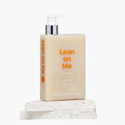 ProtoClinical k-beauty withbecon LeanOnMe Shampoo 360ml single warm beige container shown upright and centered on a pale blue and white background