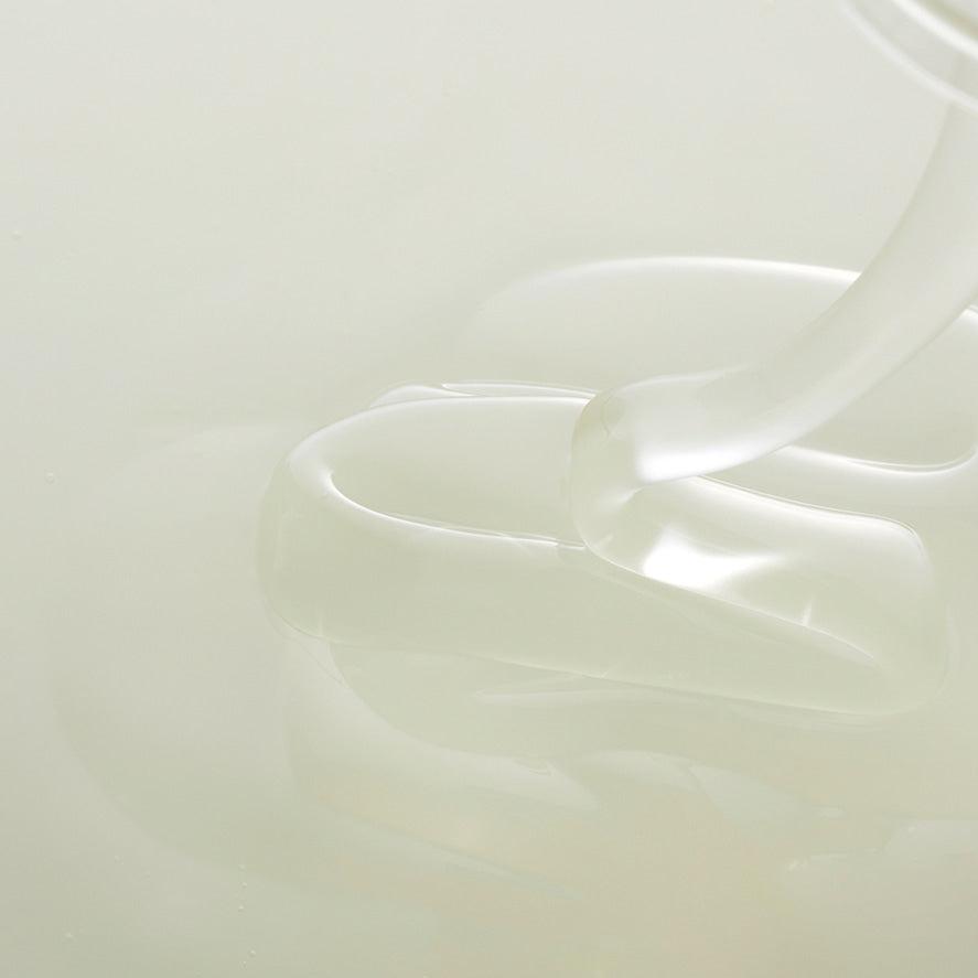 ProtoClinical k-beauty pale sage beauty graphic with a soft gray center on a light background.