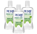 ProtoClinical k-beauty Gagreen FRESH LIME Mouthwash 380mlX3ea three green mouthwash bottles grouped side by side on a light background