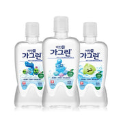 ProtoClinical k-beauty Gagreen Kids Mouthwash 380mlX3ea (Apple) three mouthwash bottles grouped side by side on a light background