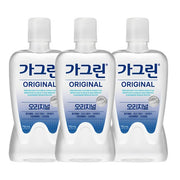 ProtoClinical k-beauty Gagreen Original Mouthwash 750mlX3ea three blue mouthwash bottles grouped side by side on a light background.