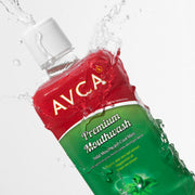 ProtoClinical k-beauty AVCA Mild Mouthwash Cool Mint 800ml mouthwash bottle packshot with cool mint label details, a visible cap, and a light background