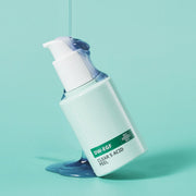 ProtoClinical k-beauty aqua and green cosmetic product packaging on a light background.