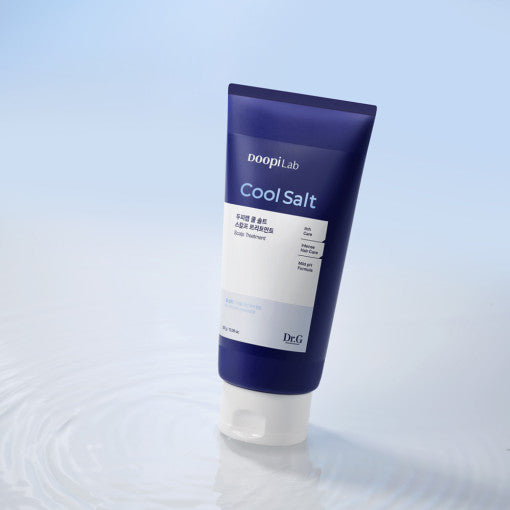 ProtoClinical k-beauty Dr.G Doopi Lab Cool Salt Scalp Treatment 300g single scalp treatment package in a front-facing packshot on a light background
