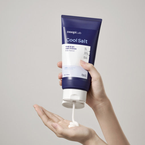 ProtoClinical k-beauty Dr.G Doopi Lab Cool Salt Scalp Treatment 300g single scalp treatment package in a front-facing packshot on a light background