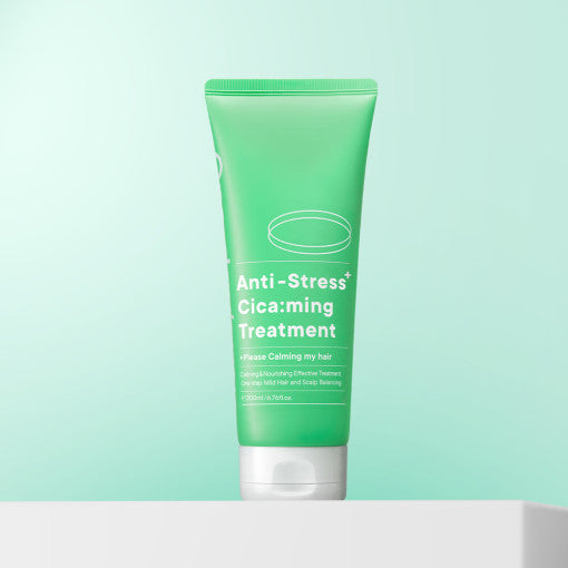 ProtoClinical k-beauty One-day's you Anti-Stress Cica:ming Treatment 200ml single upright bright green package centered on a pale background with pink side accents.
