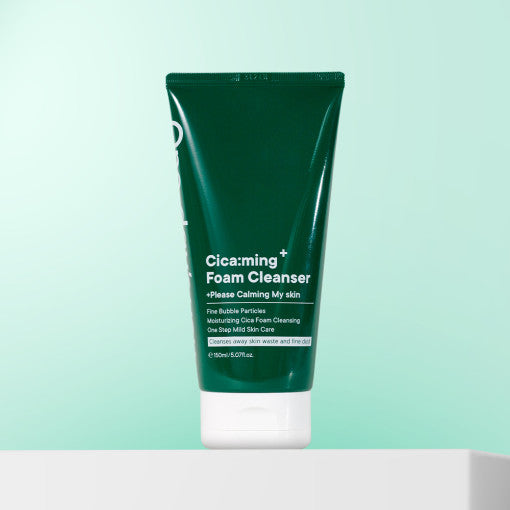 ProtoClinical k-beauty One-day's you Cica:ming Foam Cleanser 150ml in a green and white cleanser tube with visible branding on a white background