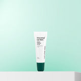 ProtoClinical k-beauty One-day's you Cica:ming Lip Balm 10ml single white lip balm tube with a deep green cap standing upright on a mint gradient background and white pedestal