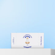 ProtoClinical k-beauty pale blue beauty graphic with soft blush lower accents on a light background.