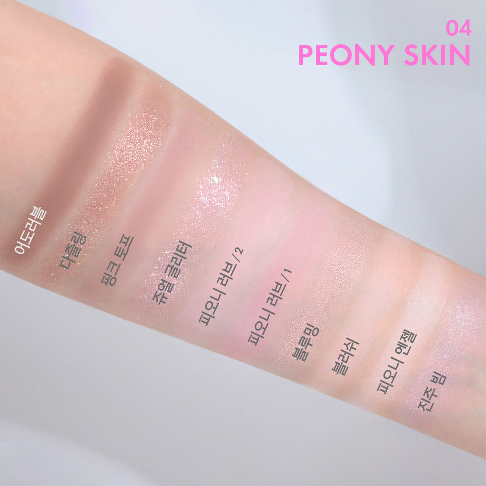 ProtoClinical k-beauty mauve and pale blue beauty graphic with a soft red lower edge on a light background.