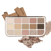 ProtoClinical k-beauty fwee More Mood Eyeshadow Palette 12g square eyeshadow palette grid with multiple soft neutral shade blocks on a light background