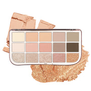 ProtoClinical k-beauty fwee More Mood Eyeshadow Palette 12g square eyeshadow palette grid with multiple soft neutral shade blocks on a light background