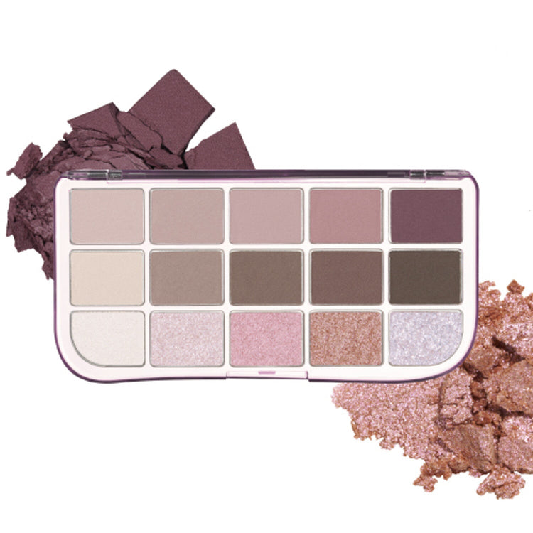 ProtoClinical k-beauty fwee More Mood Eyeshadow Palette 12g square eyeshadow palette grid with multiple soft neutral shade blocks on a light background