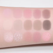 ProtoClinical k-beauty fwee More Mood Eyeshadow Palette 12g square rose-toned eyeshadow palette grid with dusty pink shade blocks on a light background